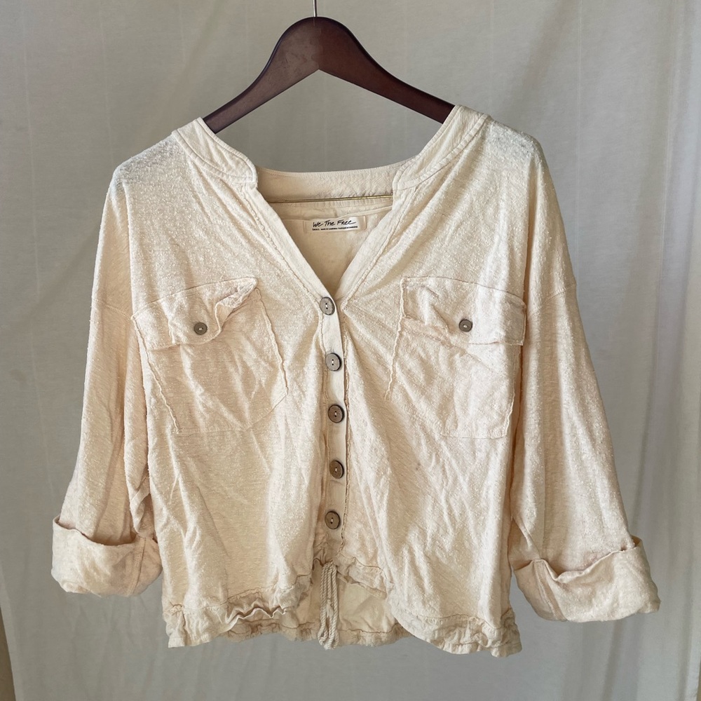 Cream colored blouse from We The Free by Free People